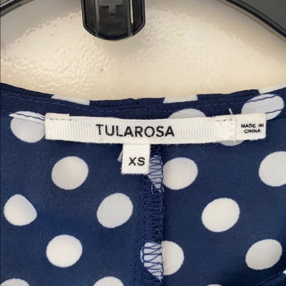 Tularosa Blue/White Polka Dot Mini Dress - Picture 6 of 6